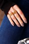 Heliophilia Silver Anillo Bubbleset con Piedra de Circón en Oro
